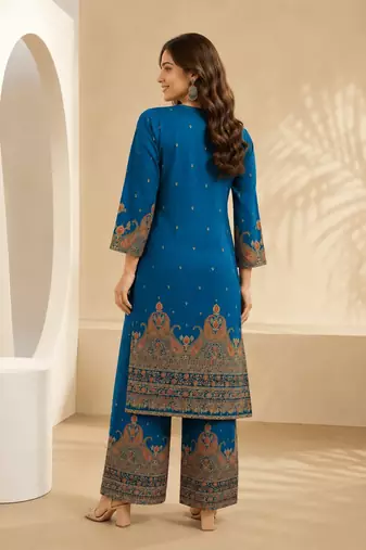 Royal Blue Printed Co-ord Set