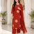 Red Printed Cotton Kurta Set