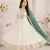 White Floral Embroidered Anarkali Frock Suit with Teal Dupatta