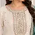 White Floral Embroidered Anarkali Frock Suit with Teal Dupatta