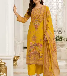Mustard Heritage Printed Kurta Set