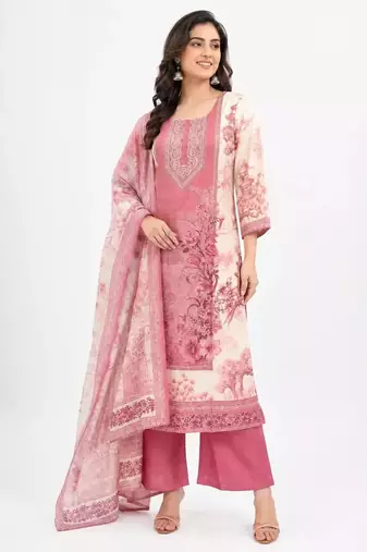 Scenic Bloom Embroidered Muslin Silk Kurta Set