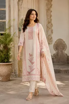 Blush Rose Chikankari Cotton Kurta Set 2