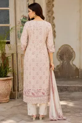 Blush Rose Chikankari Cotton Kurta Set 4