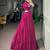 Women Pink Printed Georgette free size Navratri Special Lehenga Choli with Gamthi Mirror Work