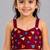Off white cotton printed  patch work kids lehenga choli