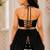 Black cotton embroidered  mirror work kids lehenga choli