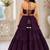 Purple cotton embroidered  mirror work kids lehenga choli