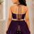 Purple cotton embroidered  mirror work kids lehenga choli