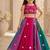 Multicolor cotton embroidered  mirror work kids lehenga choli