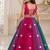 Multicolor cotton embroidered  mirror work kids lehenga choli