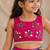 Multicolor cotton embroidered  mirror work kids lehenga choli