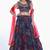 Multi- Embroidered Sweetheart Neck Lehenga Choli