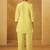Yellow embroidered cotton co-ord set