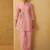 Pink embroidered pure cotton co-ord set