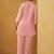 Pink embroidered pure cotton co-ord set