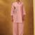 Pink embroidered pure cotton co-ord set