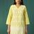 Yellow embroidered cotton co-ord set