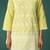Yellow embroidered cotton co-ord set