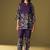 Purple embroidered rayon co-ord set