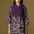 Purple embroidered rayon co-ord set