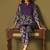 Purple embroidered rayon co-ord set