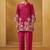 Pink embroidered cotton blend co-ord set