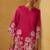 Pink embroidered cotton blend co-ord set