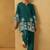 Dark green embroidered cotton blend co-ord set