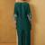Dark green embroidered cotton blend co-ord set