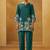 Dark green embroidered cotton blend co-ord set