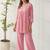 Pink embroidered cotton co-ord set