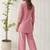 Pink embroidered cotton co-ord set