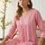 Pink embroidered cotton co-ord set