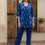 Navy blue printed cotton co-ord set