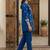 Navy blue printed cotton co-ord set
