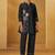 Black embroidered pure cotton co-ord set