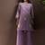 Lilac embroidered roman silk co-ord set