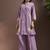 Lilac embroidered roman silk co-ord set