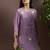 Lilac embroidered roman silk co-ord set