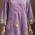 Lilac embroidered roman silk co-ord set