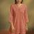 Rust embroidered schiffly cotton co-ord set