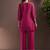 Pink embroidered schiffly pure cotton co-ord set