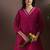 Pink embroidered schiffly pure cotton co-ord set