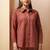 Rust embroidered cotton with cotton inner co-ord set