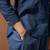 Navy blue embroidered cotton blend co-ord set