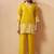 Mustard embroidered cotton blend co-ord set