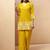 Mustard embroidered cotton blend co-ord set