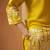 Mustard embroidered cotton blend co-ord set