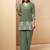 Green embroidered cotton blend co-ord set